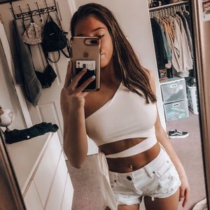 Henrigirl one shoulder tie top